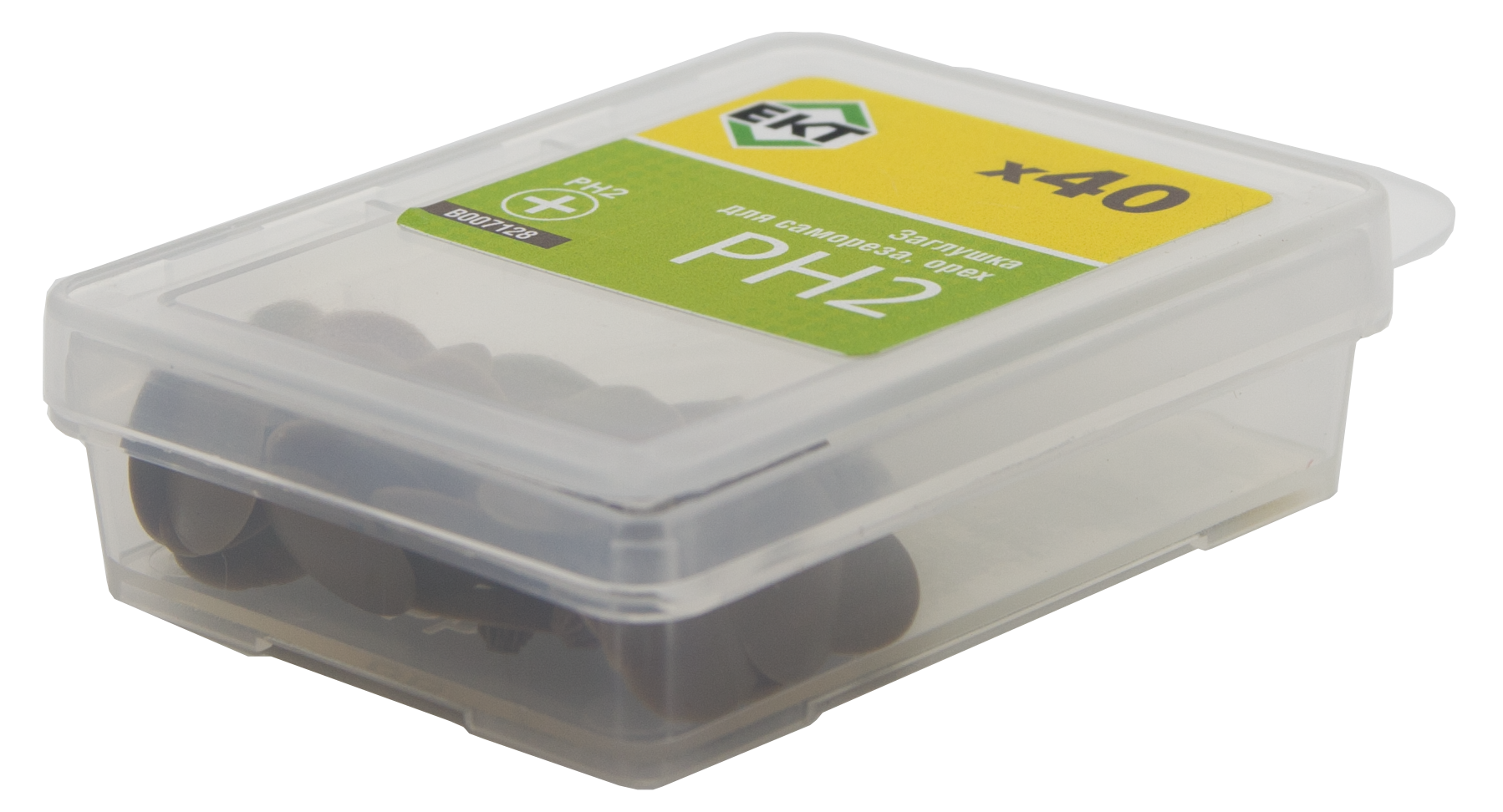 Заглушка декоративная под саморезы PH2, орех (упак/40шт)