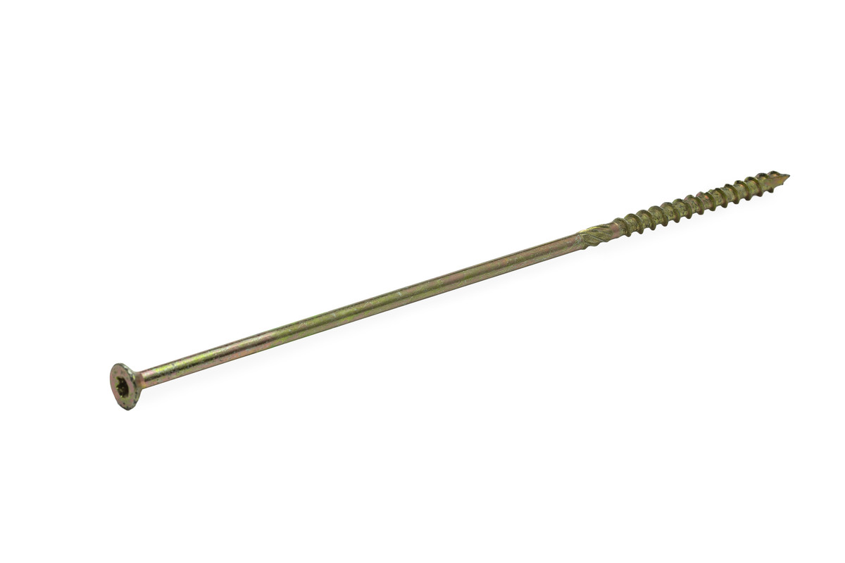 Саморез усиленный по дереву TORX40 8.0x280, потай, желт. цинк (с этик./1шт)