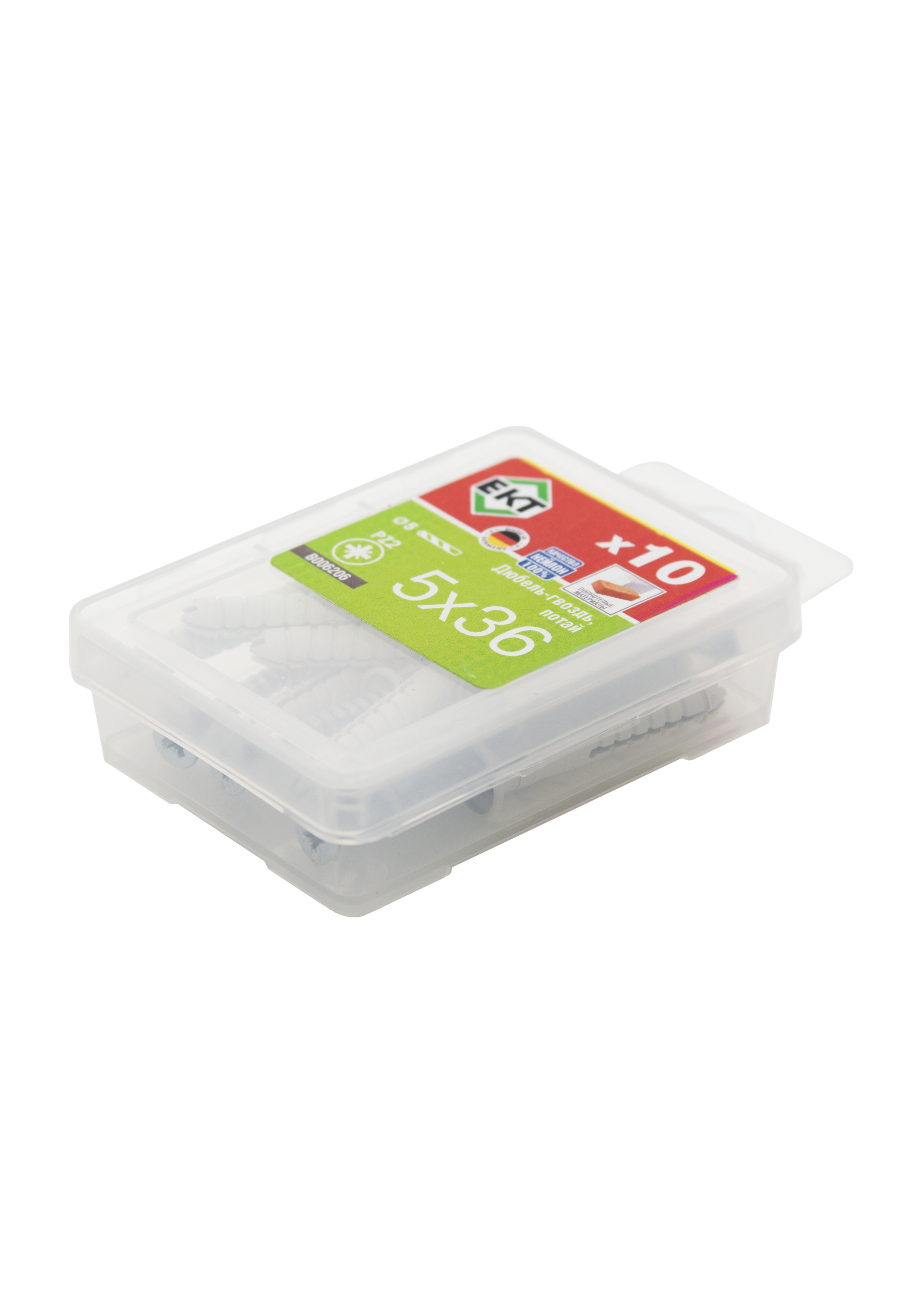 Гвоздевой дюбель с потайной головкой KEW ND S 5x36, (упак/10шт) НЕЙЛОН