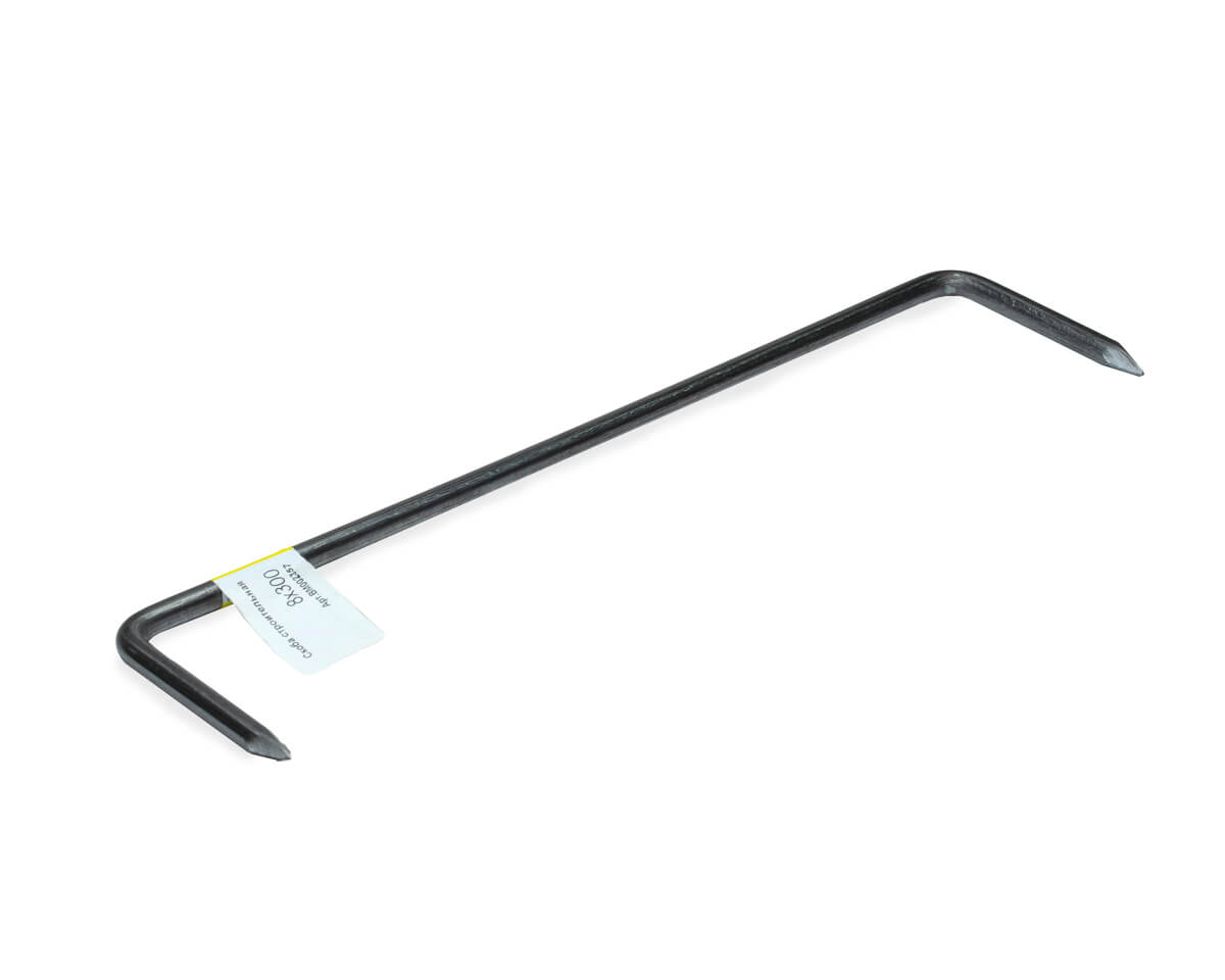 Скоба строительная 8x300мм, МОНТАЖ (с этик./1шт)