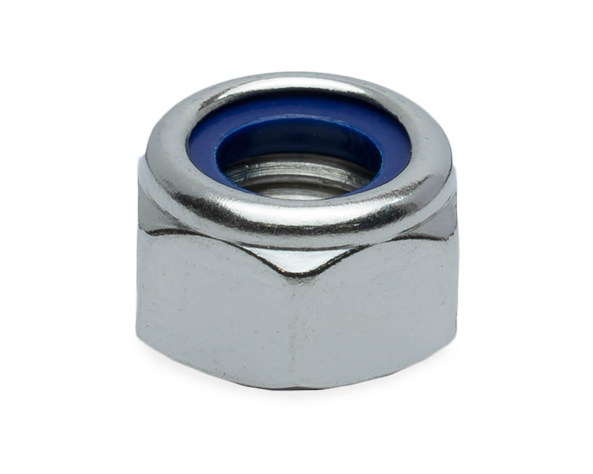 Гайка с контрящим кольцом М14, DIN985, НЕРЖ. СТАЛЬ, ЕКТ (упак/4шт)