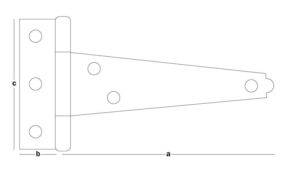 Петля воротная тавровая 150x20x70x1,5 TPV-150 (упак/150шт)