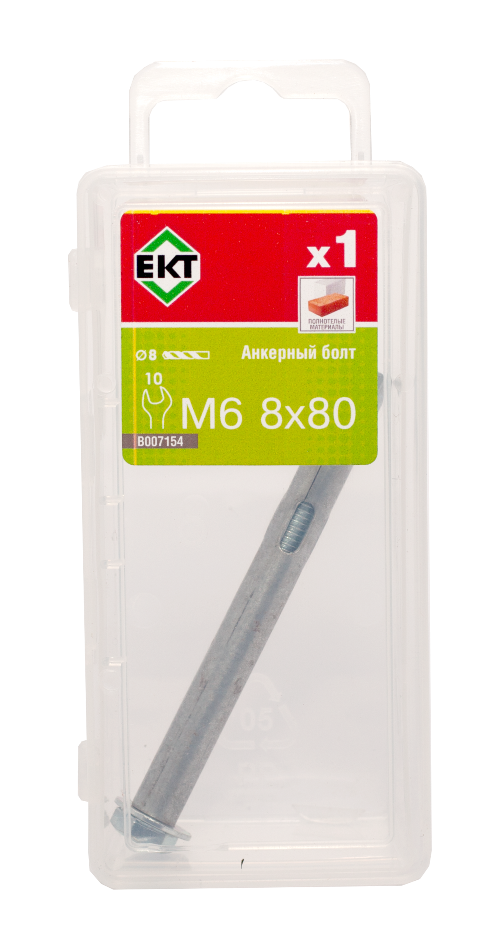 Анкерный болт M 6 8х 80 (упак/1шт)