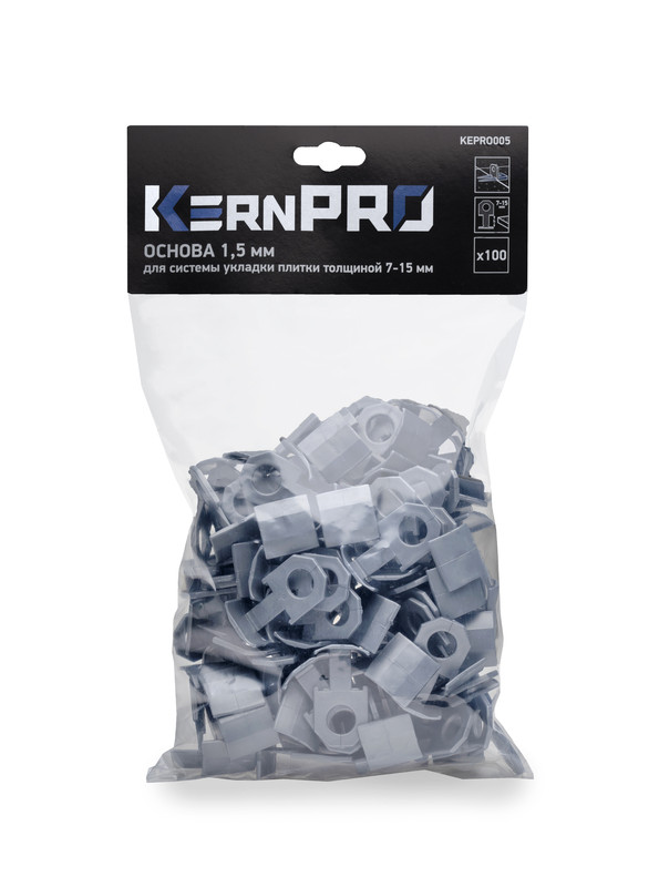 Основа 1,5мм для системы укладки плитки толщиной 7-15мм, серая KERN PRO (упак/100шт)