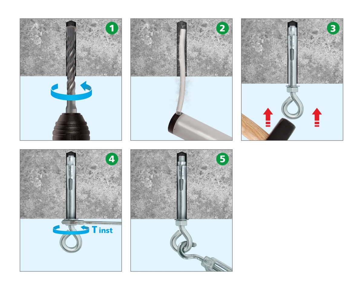 Анкерный болт с кольцом SE М6х8х60 (упак/50шт)