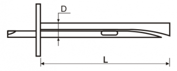 Потолочный гвоздевой дюбель HDCA 6х40 (упак/100шт)