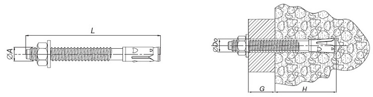 Клиновой анкер WA 24х360 (упак/5шт)
