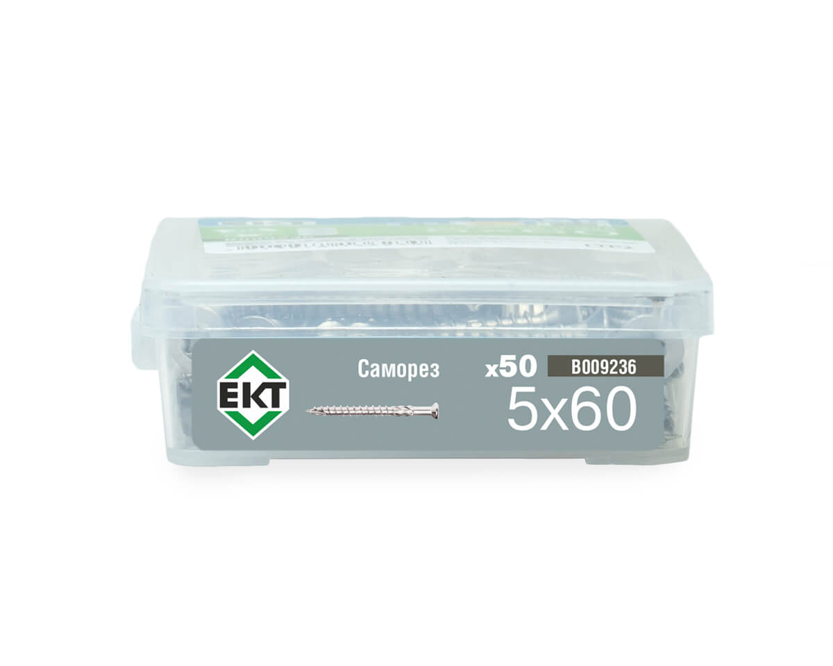 Саморез для террасной доски TORX25 5.0x60, НЕРЖ.СТАЛЬ (упак/50шт)