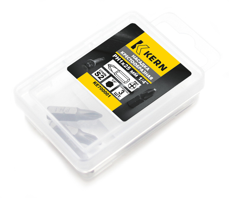 Насадка крестообразная PH1х25мм 1/4