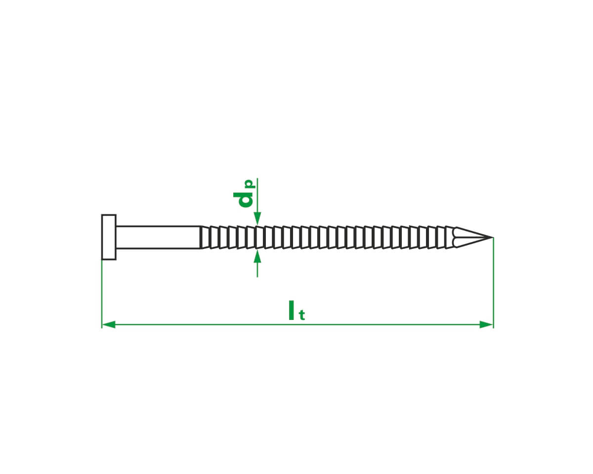 Гвоздь ершеный 3,1/3,4х70, оцинкованный, РБ (упак/5кг)
