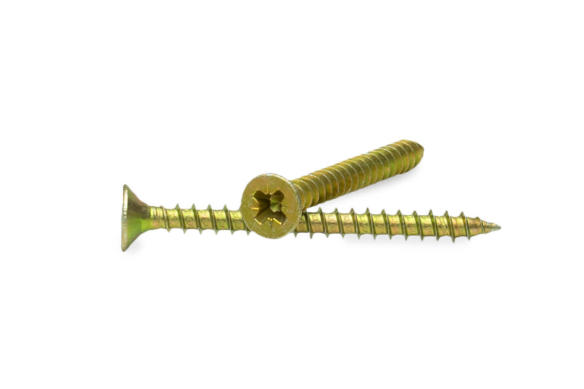 Саморез универсальный 4.0x45, желтый цинк, дой-пак S, МОНТАЖ (пакет/50шт)