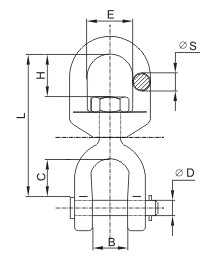 Вертлюг (открытый конец-кольцо) М16 (шт)
