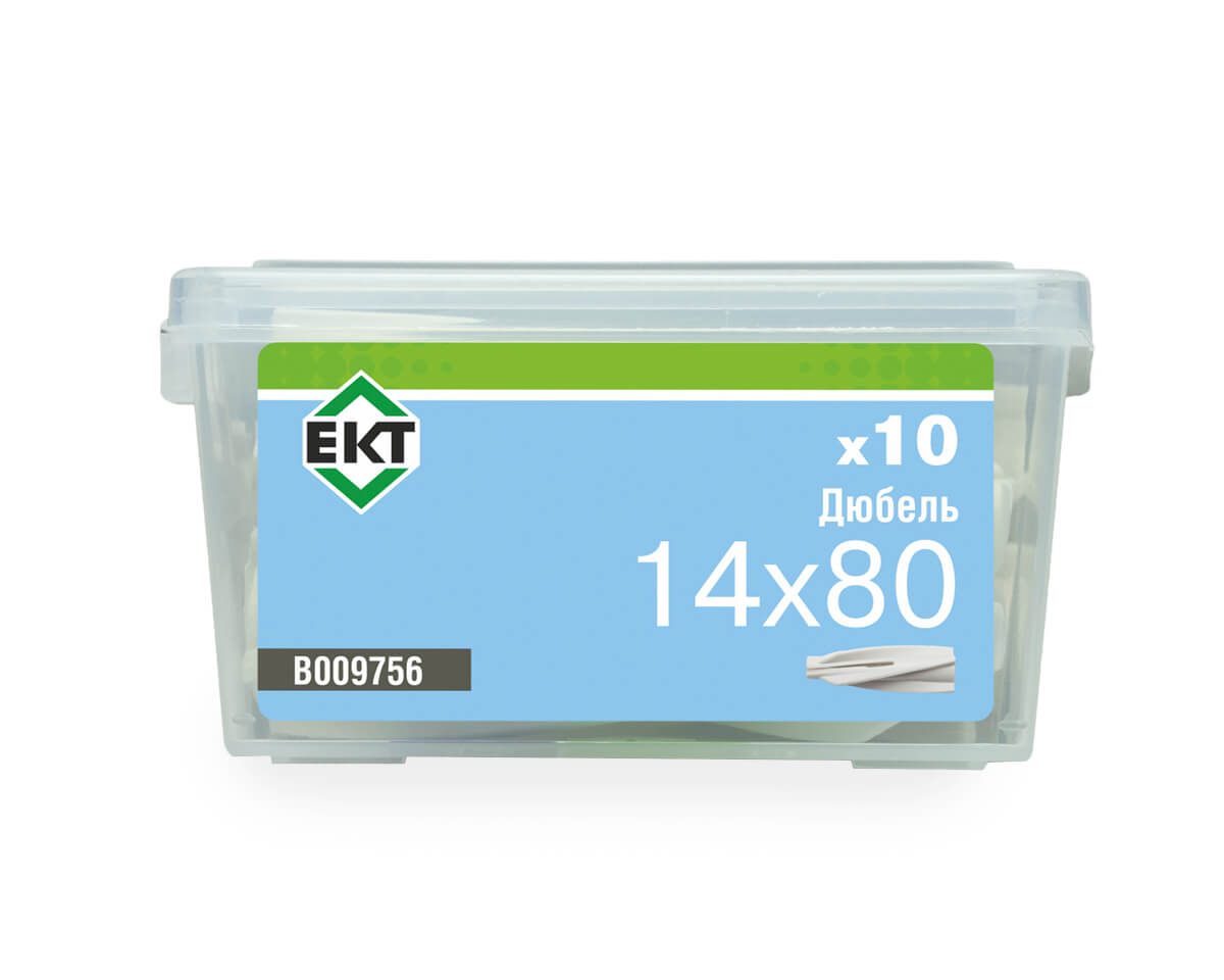 Дюбель для пенобетона 14x80, в пласт. контейнере, ЕКТ (упак/10шт)