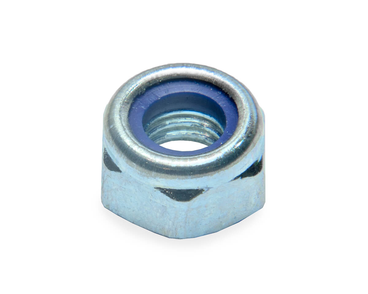 Гайка М6 с контрящим кольцом, DIN 985, цинк, прочн.8 (упак/12шт)
