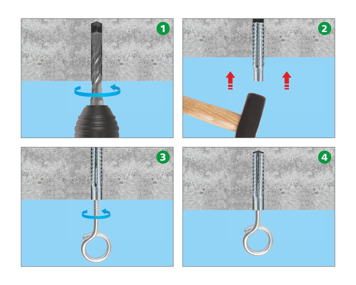 Крюк качельный с резьбой по дереву 8х120 (с этик./1шт)