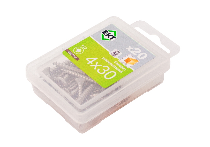 Саморез универсальный 4.0х30, НЕРЖ. СТАЛЬ, ЕКТ (упак/20шт)