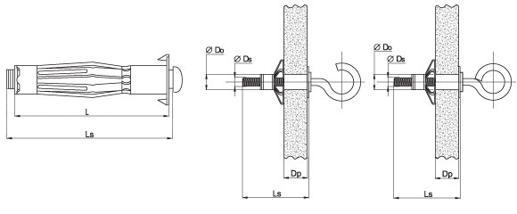 Дюбель металлический для пустотелых конструкций AKV 6х52 (упак/50шт)