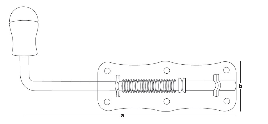 Задвижка воротная пружинная 130x53 Z-130 (шт)