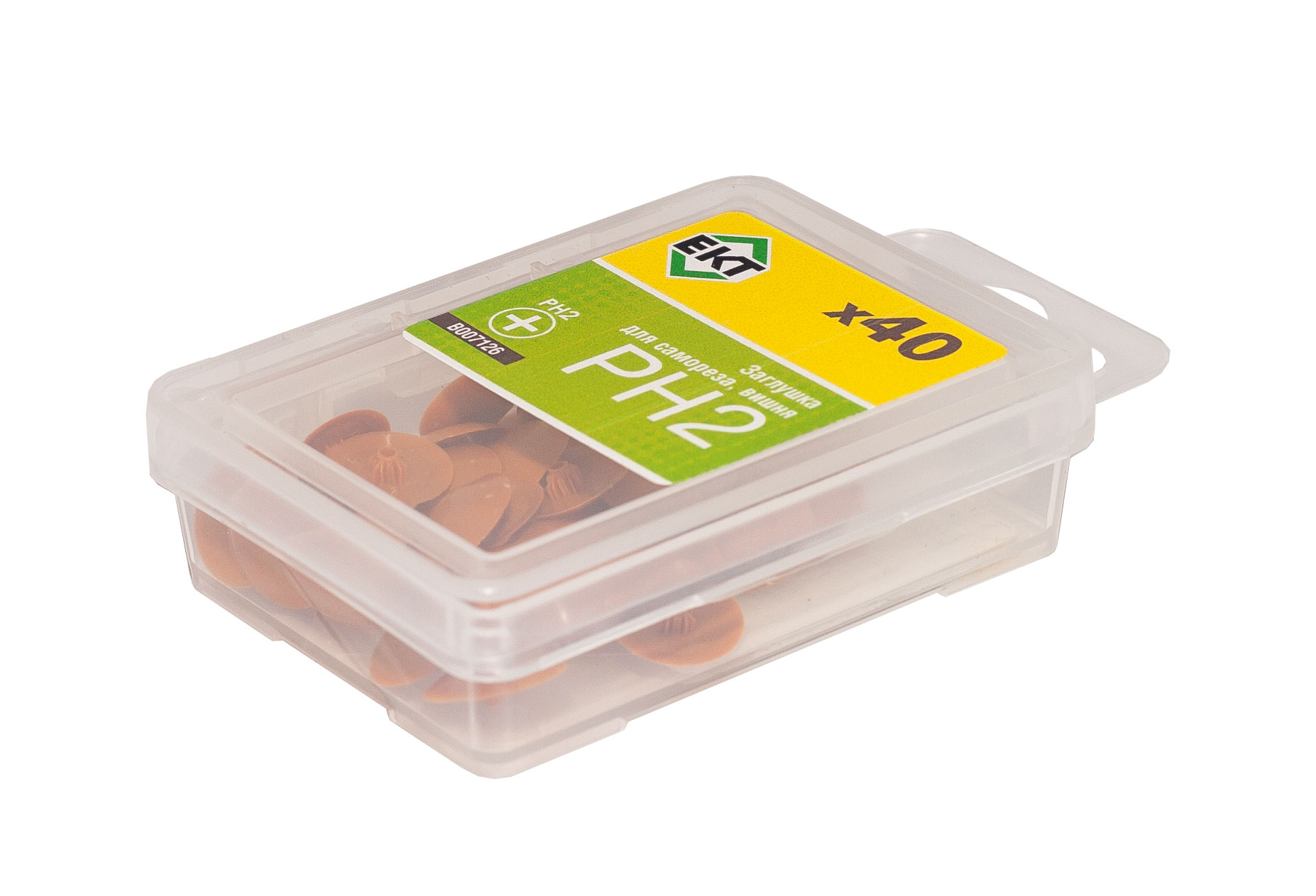 Заглушка декоративная под саморезы PH2, вишня (упак/40шт)