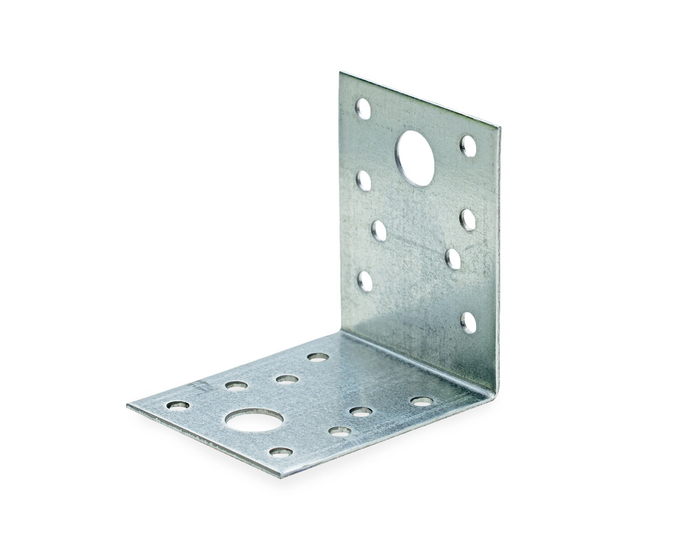 Крепежный уголок KU 65x65x53x1.5мм, белый цинк (упак/12шт)