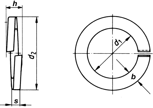 Шайба гровер М4, DIN127B, цинк (упак/4.000шт)