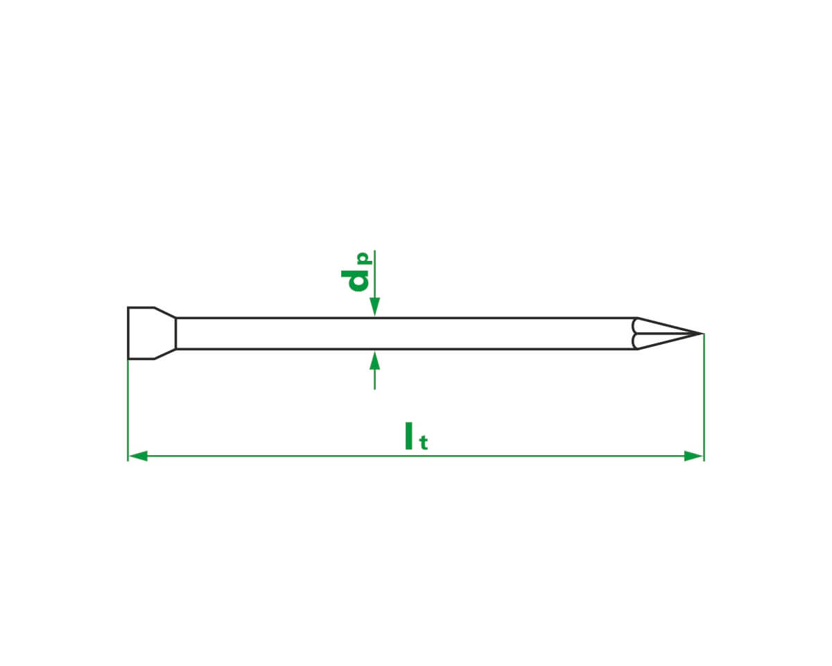 Гвоздь финишный 1,8х35, желтый цинк, РБ (упак/5кг)