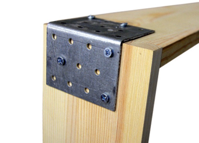 Крепежный уголок оцинкованный 105x105x90x1,5 мм KU-105x1,5 (упак/8шт)