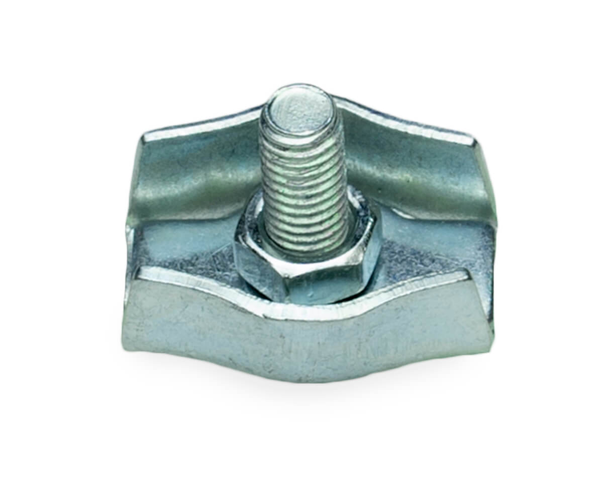 Зажим для стальных канатов 4 мм, одинарный, оцинк. (упак/4шт)