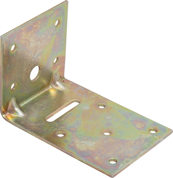 Крепежный уголок с двойным усилением 90x60x60/2 KUD1, желтый цинк (шт)