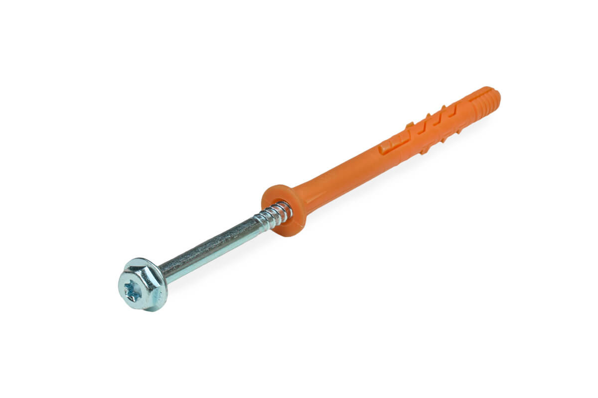 Рамный дюбель, шуруп с п/ш под ключ/TX, 10x120 RD-H, НЕЙЛОН EКТ (упак/25шт)