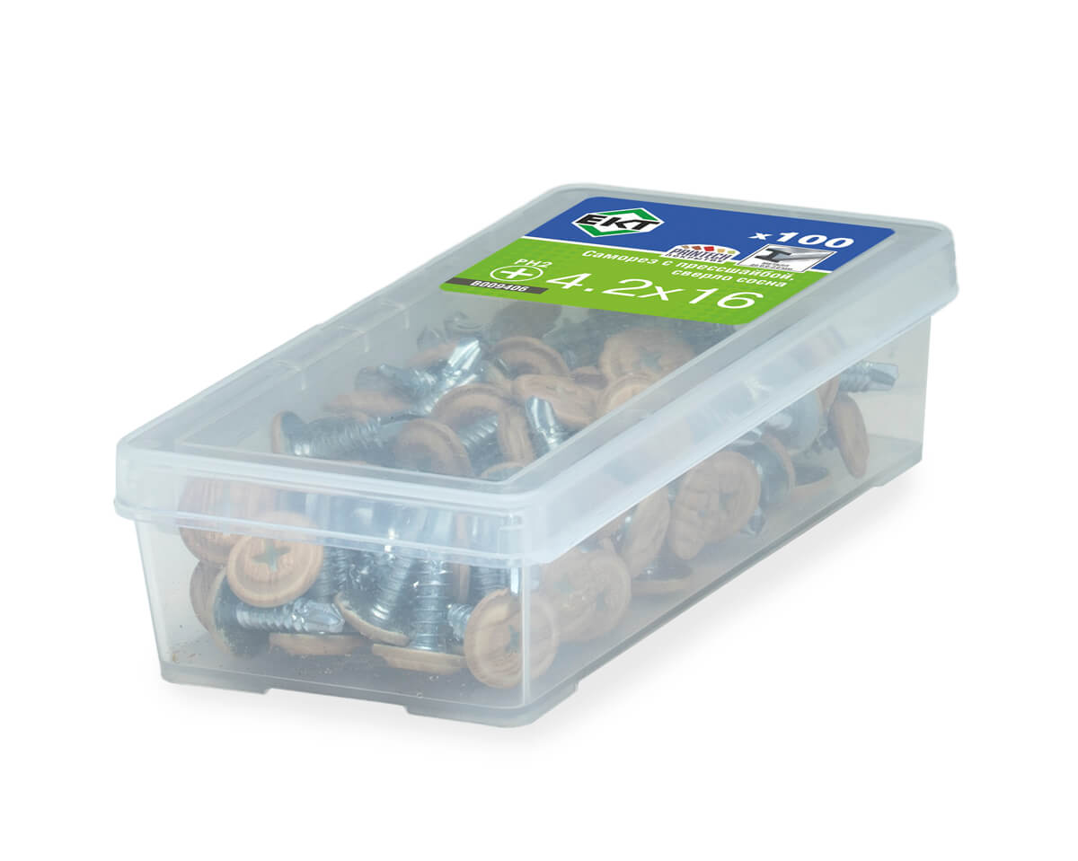 Саморез с п/ш 4.2х16 сверло, PRINTECH (Сосна), ЕКТ (упак/100шт)