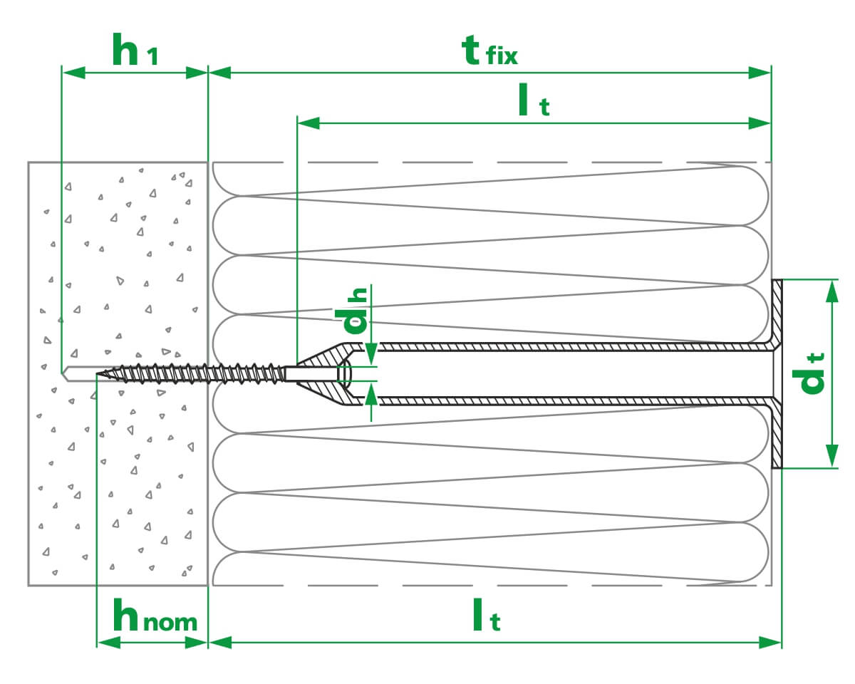 Дюбель прижимной кровельный DK-N-325, ЕКТ (упак/150шт)
