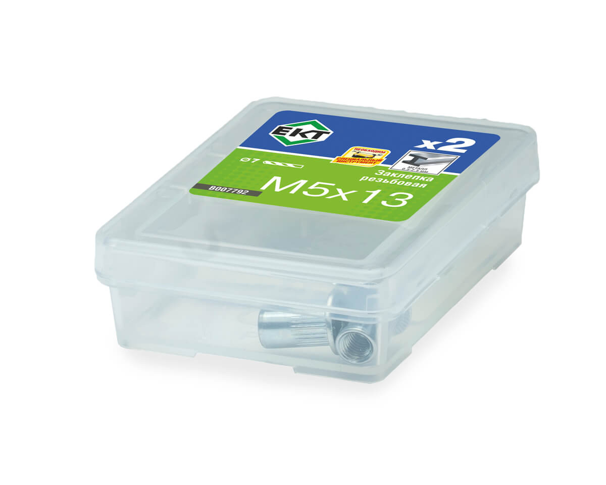 Заклепка резьб. M5x13.0/0525, цинк.,цил.борт (упак/2шт)