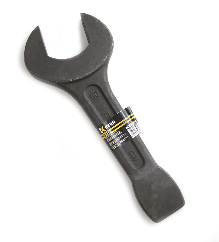Ключ ударно-силовой рожковый упорный 60мм, CrV KERN (шт)
