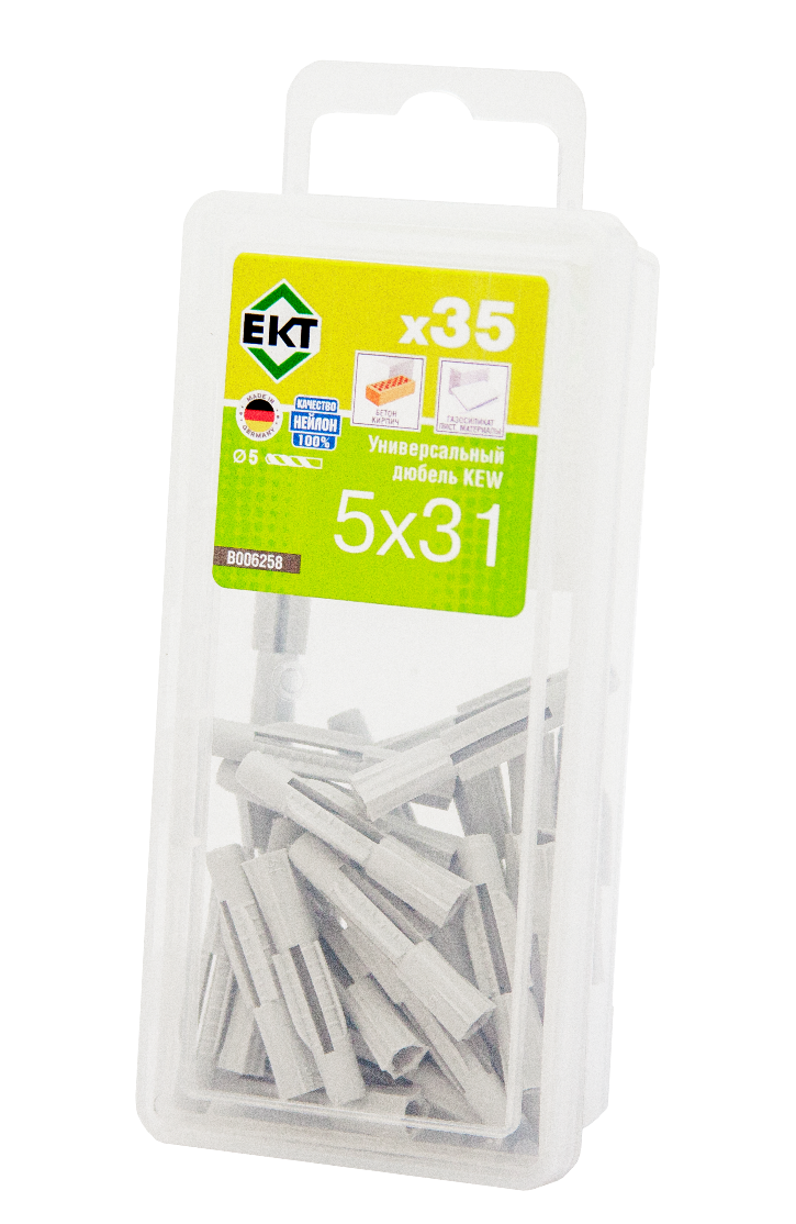 Универсальный дюбель KEW UDD 5x31, (упак/35шт) НЕЙЛОН