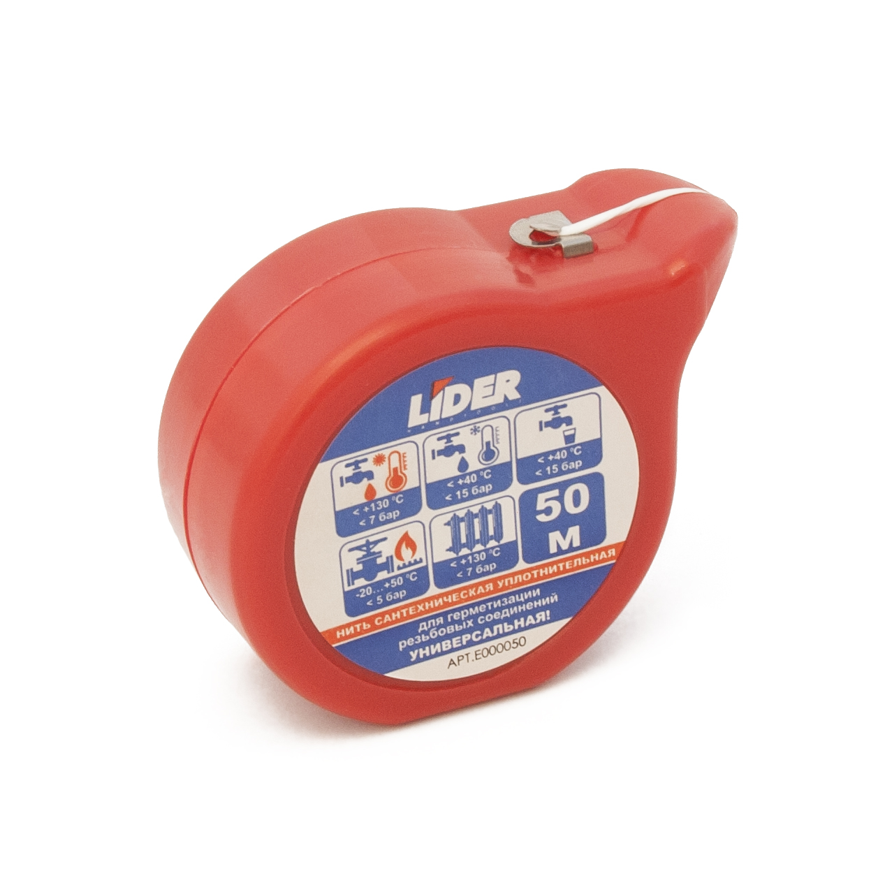 Нить сантехническая уплотнительная 50м LIDER (шт)