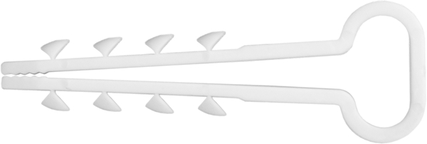 Дюбель-хомут 11-18 для крепления круглого кабеля, белый (упак/100шт)