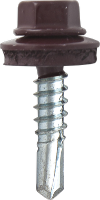Саморез кровельный SRW-R, 5,5х19 сверло РТ3 RAL 3005 (красное вино) (упак/250шт)