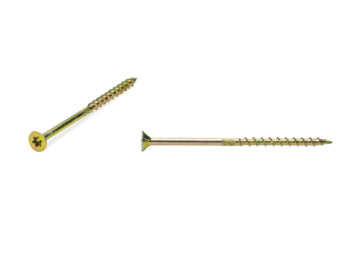 Саморез конструкционный 4.0х70, потай, желтый цинк, ЕКТ (кор. с окном/200шт)