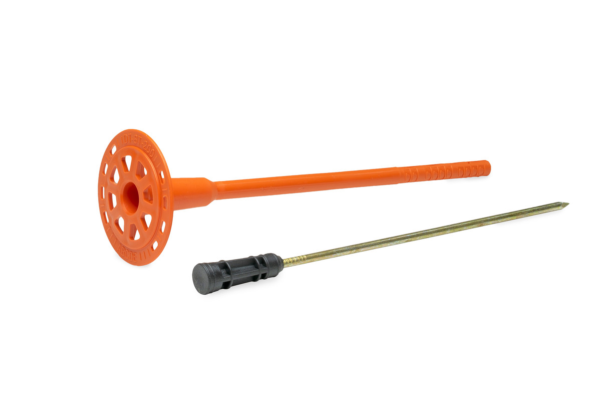 Дюбель тарельчатый 8х200 со стальным гвоздем с высокоэфф. термоголовкой DT-8T-200 (упак/200шт)