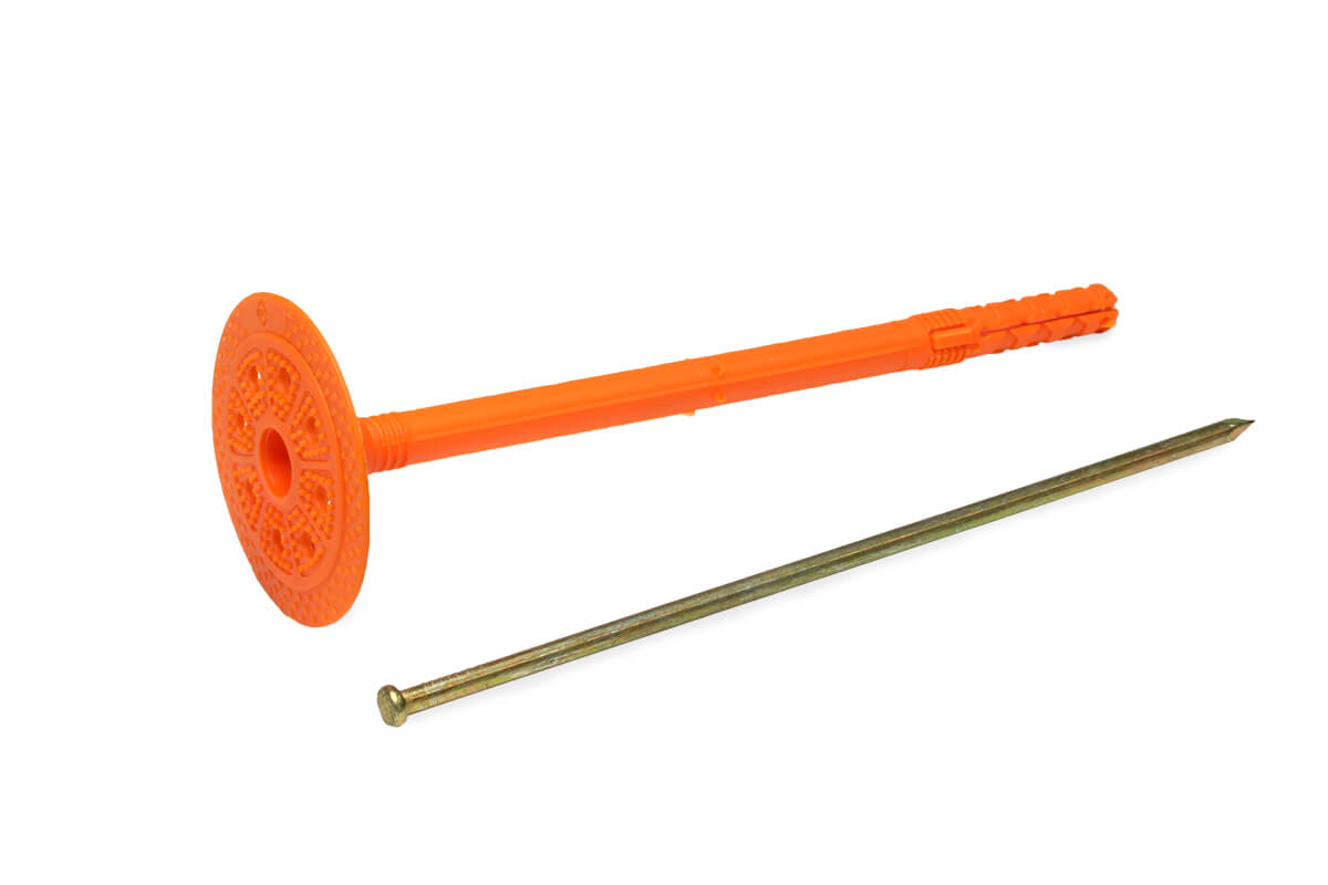 Держатель теплоизоляции 10x180 со стальным гвоздем БЕЗ ЗАГЛУШКИ (упак/250шт)