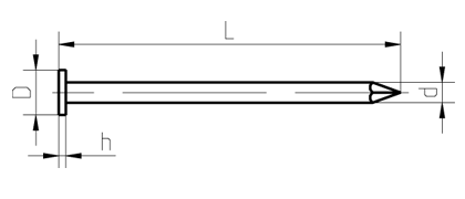 Гвоздь строительный 2,5х60, оцинкованный (упак/5кг)