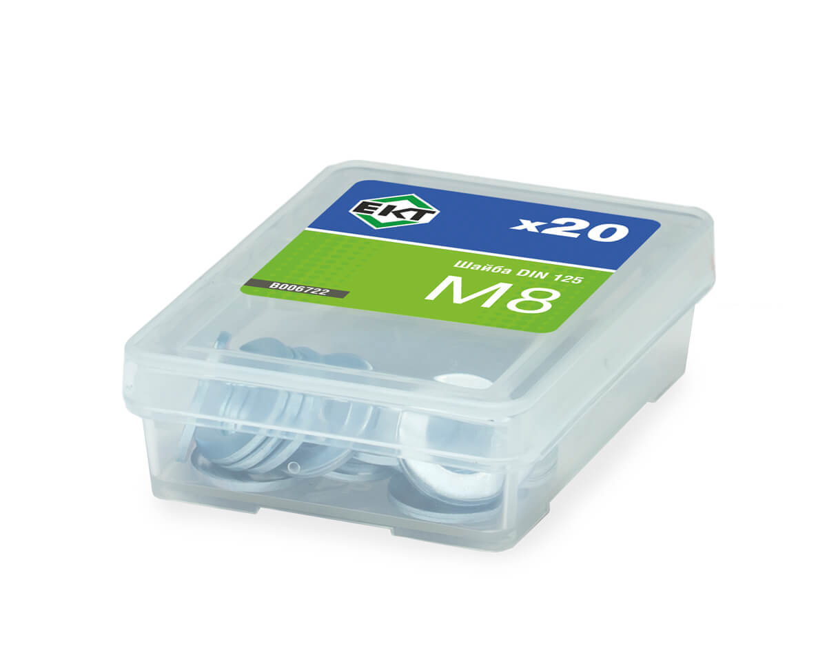 Шайба М 8, цинк, DIN125 (упак/20шт)