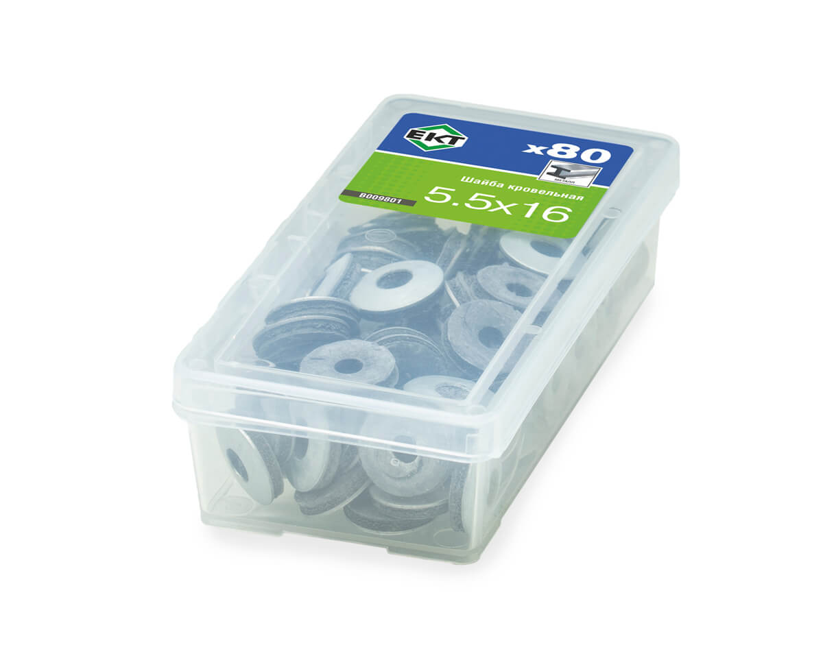 Шайба кровельная, 5.5x16, ЕКТ (упак/80шт)