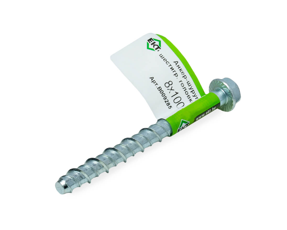 Анкер-шуруп с шестигр. головкой CS-H 8х100 (с этик./1шт)