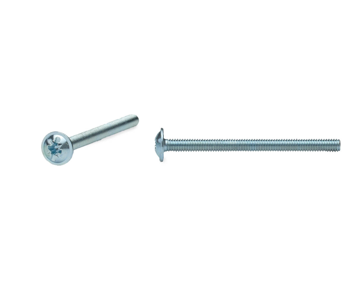 Винт мебельный 4х50, полусфер. головка, шлиц KOMBI, цинк (упак/10шт)