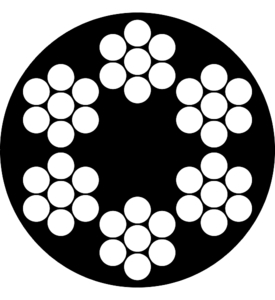 Трос для растяжки CWP 6мм/8мм, в оплетке ПВХ (бухта/100м)