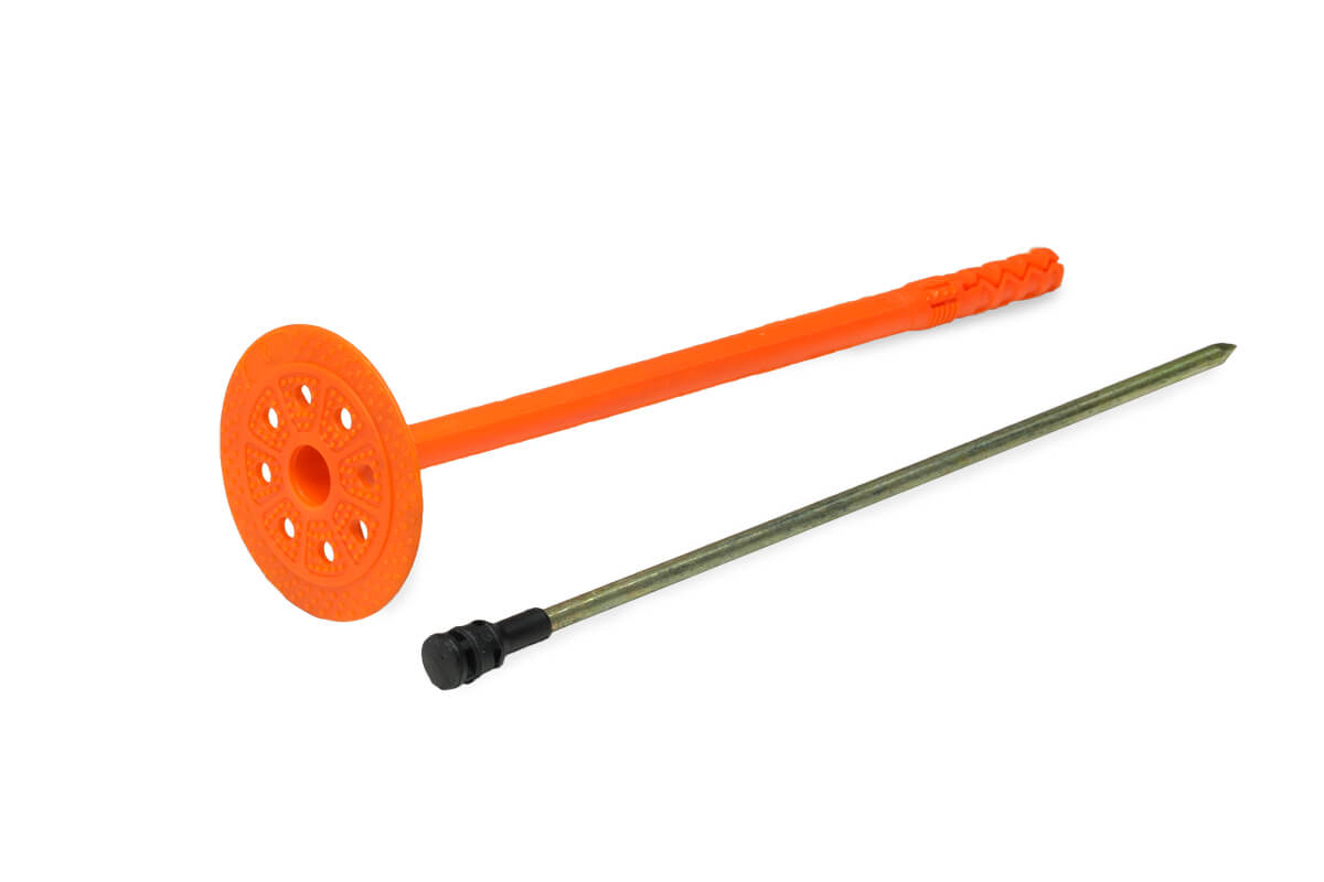 Держатель теплоизоляции 10x220 со стальным гвоздем с термо-загл. DTM-N + GT-MT (упак/200шт)