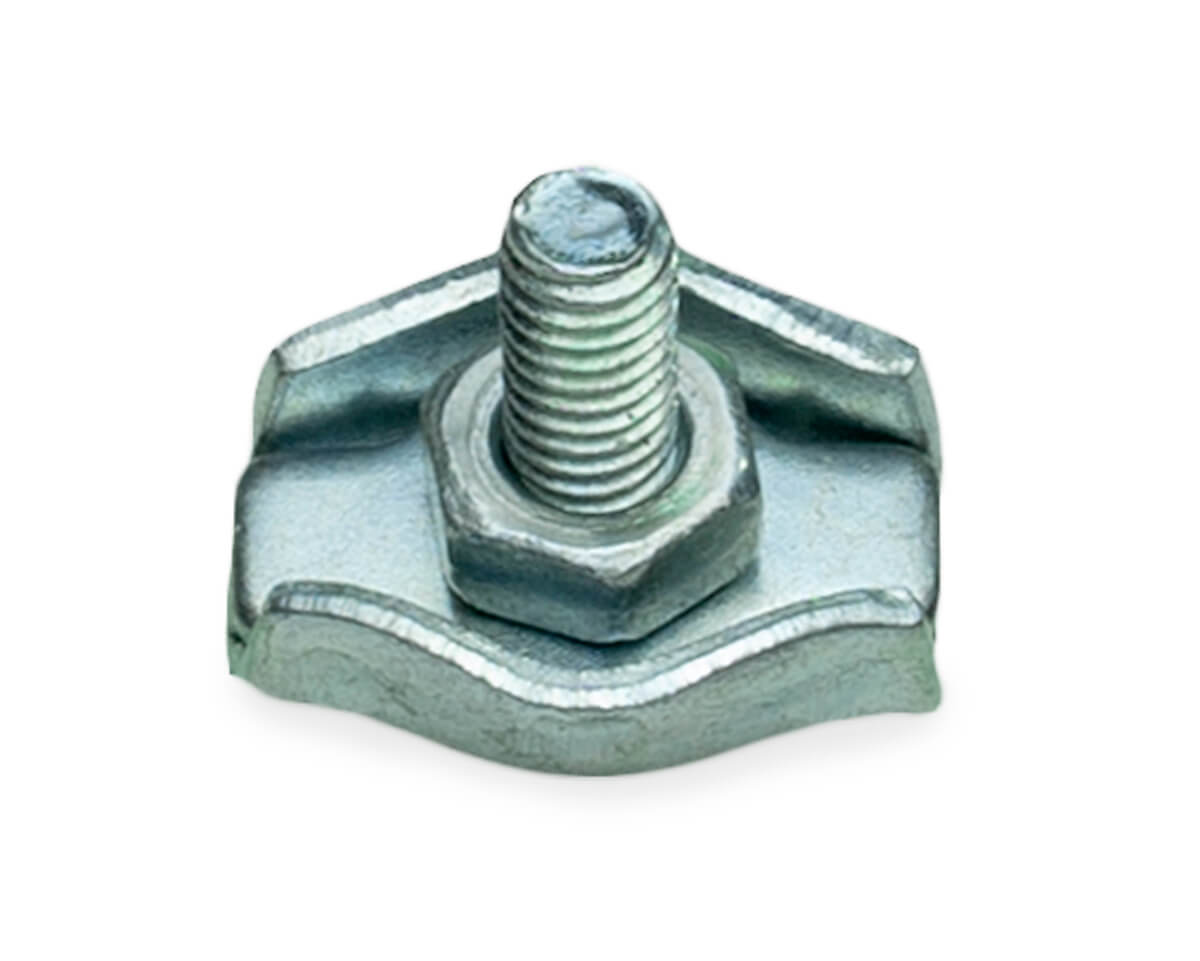 Зажим для стальных канатов 2 мм, одинарный, оцинк. (упак/4шт)