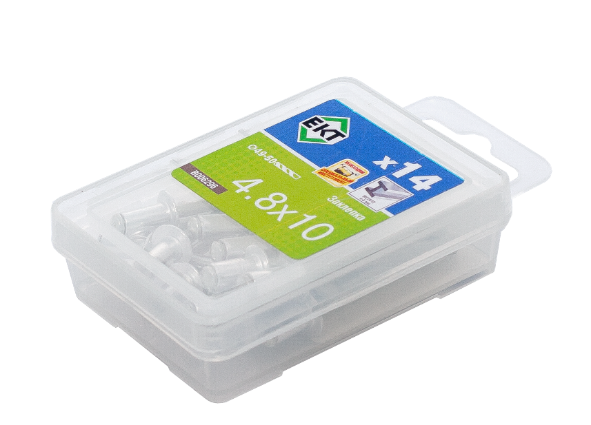 Заклепка 4.8х10, алюминий/сталь (упак/14шт)